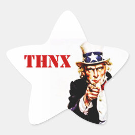 Sticker  Uncle Sam THNX voor uw service