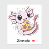 Sticker Une adorable pizza axolotale (Feuille)