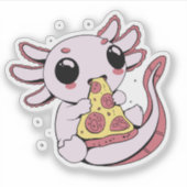 Sticker Une adorable pizza axolotale (Devant)