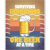 Sticker Une Bière À La Fois (Devant)