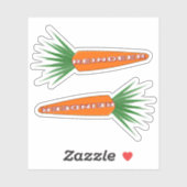 Sticker Une carotte pour les rennes de Noël (Feuille)