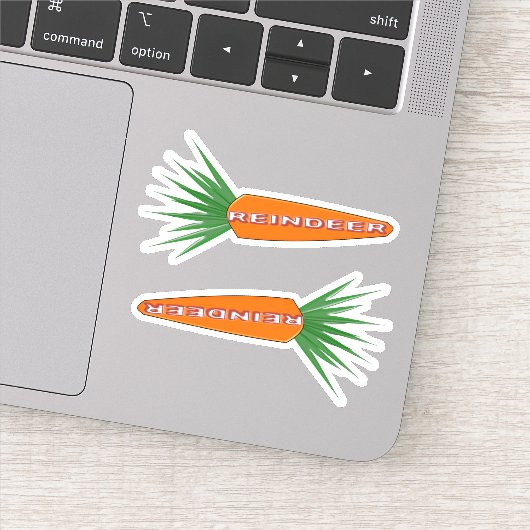 Sticker Une carotte pour les rennes de Noël (Détail)