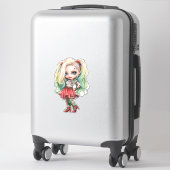 Sticker Une collection de designs Halloween de fille migno (Sur valise)