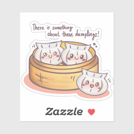 Sticker Une commande savoureuse de crevettes Dumplings! (Feuille)