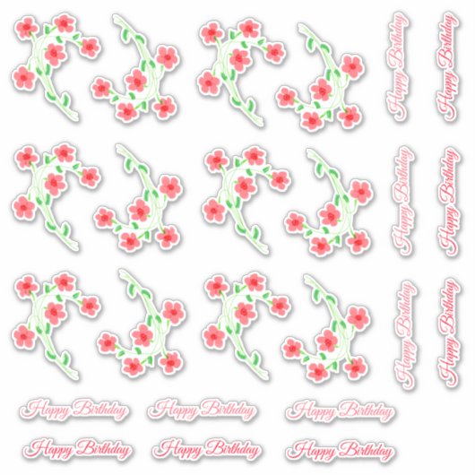 Sticker Une douzaine d'anniversaires heureux (Devant)