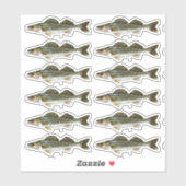 Sticker Une douzaine de brochettes de walleye (Feuille)