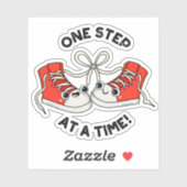 Sticker Une Étape À La Fois Drôle Basket Pun (Feuille)