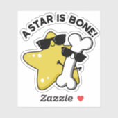 Sticker Une Étoile Est Bone Drôle Film Titre Pun (Feuille)