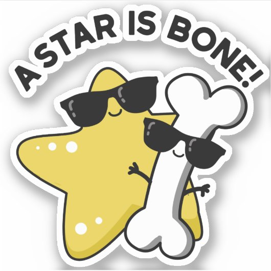 Sticker Une Étoile Est Bone Drôle Film Titre Pun (Devant)