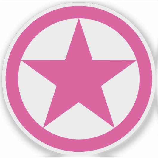 Sticker Une Étoile Rose Du Féminisme - v7 (Devant)