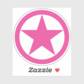Sticker Une Étoile Rose Du Féminisme - v7 (Feuille)