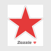 Sticker Une étoile rouge d'anarchie (Feuille)