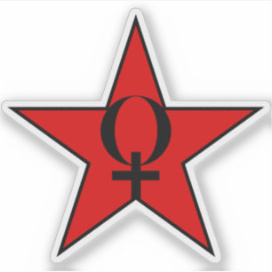 Sticker Une Étoile Rouge De L'Anarchie Féministe v3