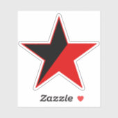 Sticker Une Étoile Rouge De L'Anarchie v2 (Feuille)