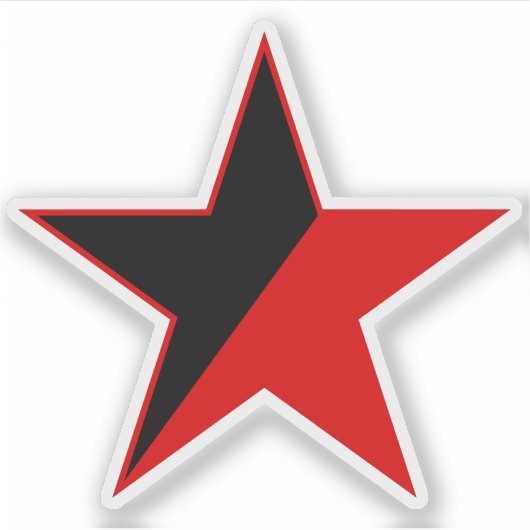 Sticker Une Étoile Rouge De L'Anarchie v2 (Devant)