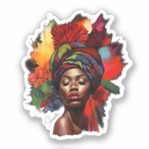 Sticker Une femme afro-américaine capable