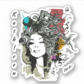Sticker Une femme forte et dotée de moyens (Devant)
