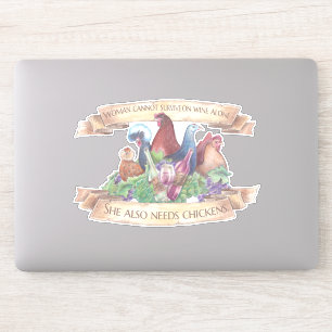 Sticker Une femme ne peut survivre seule sur le vin - Poul