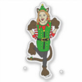 Sticker une fille de Noël (Devant)