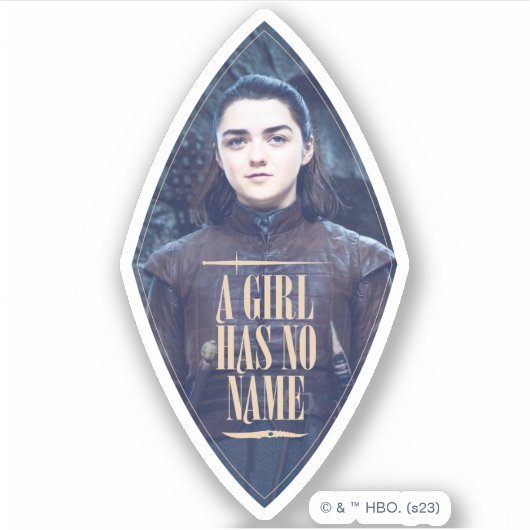 Sticker "Une Fille N'A Pas De Nom" Arya Stark Graphic (Devant)