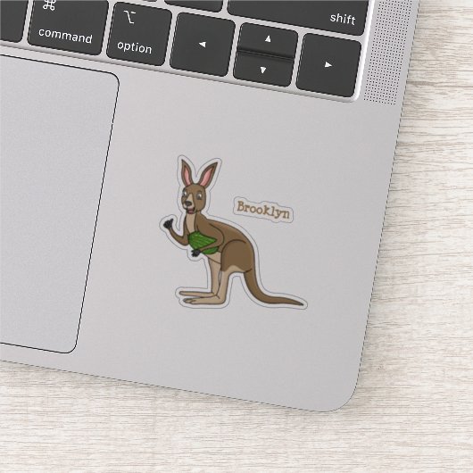 Sticker Une jolie illustration de kangourou australien (Détail)