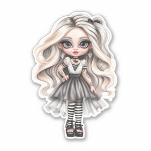 Sticker Une mignonne fille Halloween collection de design 
