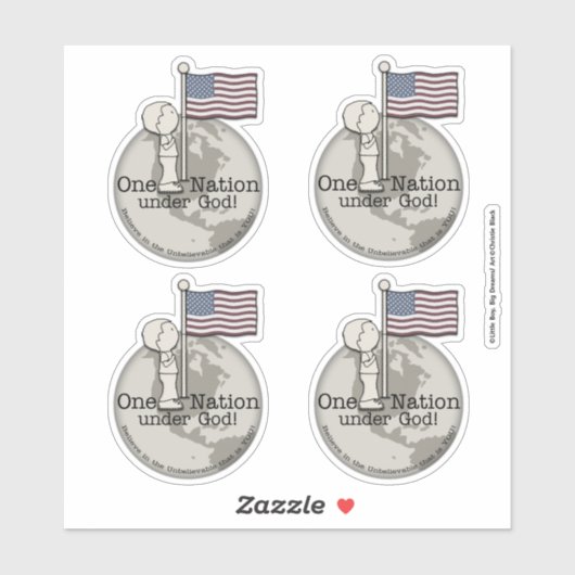 Sticker Une nation sous Dieu (Feuille)