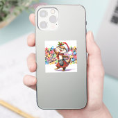 Sticker Une Otter de Noël écossaise festive (Téléphone)