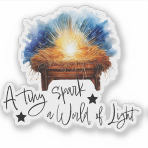 Sticker Une petite étincelle un monde de Lumière crèche de