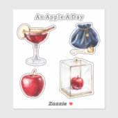 Sticker Une pomme par jour   (Feuille)