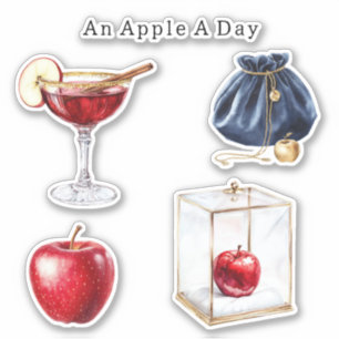 Sticker Une pomme par jour  