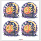 Sticker Une sorcière à minuit (Feuille)