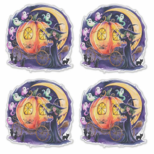 Sticker Une sorcière à minuit (Devant)