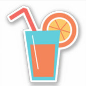 Sticker Une tasse de jus d'orange (Devant)