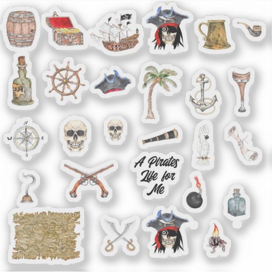 Sticker Une vie de pirates pour moi (Devant)