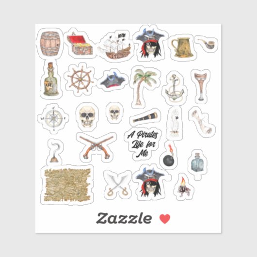 Sticker Une vie de pirates pour moi (Feuille)