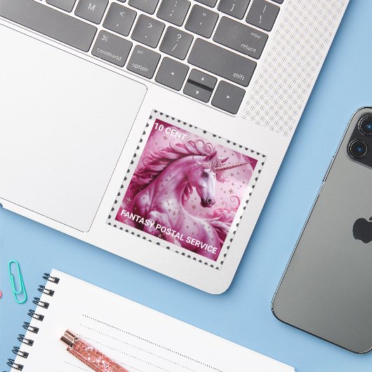 STICKER UNICORN  (Ordinateur portable avec iPhone)