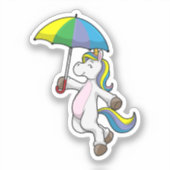 Sticker Unicorn avec Umbrella (Recto)