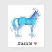 Sticker Unicorn Blues (Feuille)