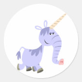 Sticker Unicorn Carton Curte Inhabituel (Devant)
