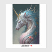 Sticker Unicorn Dragon Imaginaire Art (Feuille)