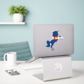 Sticker Unicorn Drapeau du Colorado (Ordinateur portable sur le bureau)