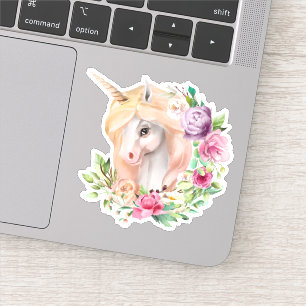 Sticker Unicorn Floral