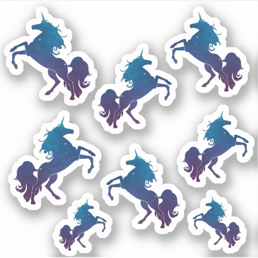 Sticker Unicorn Galaxy (Devant)