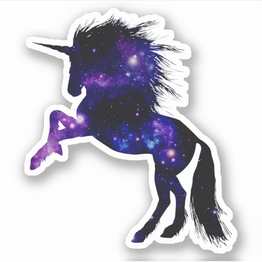 Sticker Unicorn Galaxy (Devant)