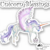 Sticker Unicorn Horse Pony Equine Bénédiction Pegasus aile (Devant)