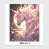 Sticker Unicorn Imaginaire Art (Feuille)