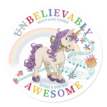 Sticker Unicorn incroyablement génial