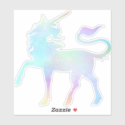Sticker Unicorn Iridescendant (Feuille)