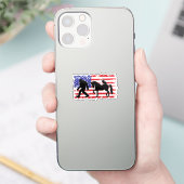 Sticker Unicorn, Jackalope, Bigfoot and the American Flag (Téléphone)